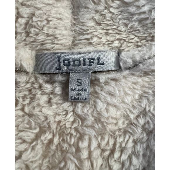 Jodifl Tan Faux Suede Fleece Lined Open Front Vest Size S - Picture 5 of 9